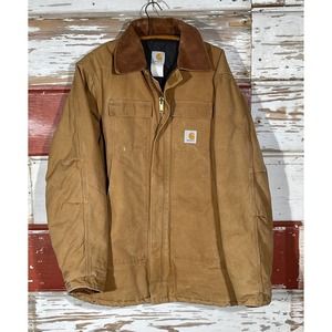 Carhartt Brown Military Field Jacket with Insulated Lining